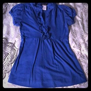 Barley worn blue blouse, super cute and very soft.
